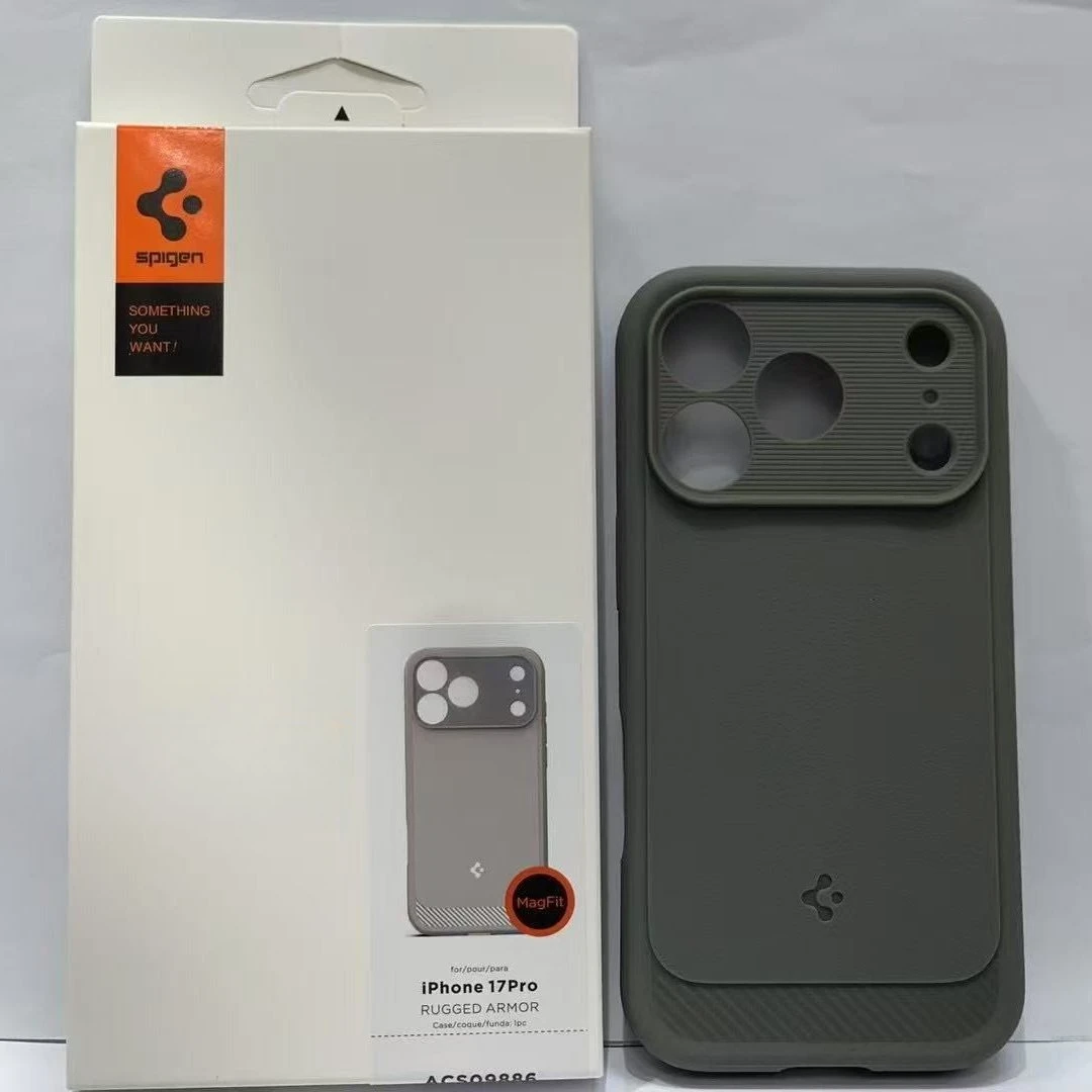 Фото Чехол Spigen для 17Pro Max, полностью закрывающий, противоударный, из мягкого силикона TPU, с магнитной фиксацией MagSafe №1