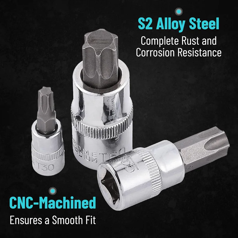 13 шт. практичная звездообразная насадка Torx гнездо из хромованадиевой стали