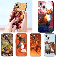 cover case for iphone 11 12 13 pro max mini 11pro 12pro 13pro se x xs max xr 5 6 6s 7 8 plus full fashion animal fox autumn