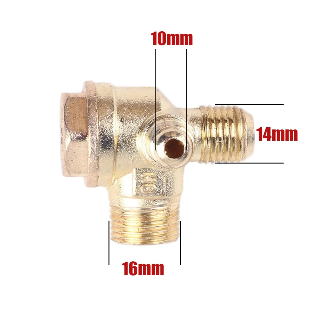 

3 Port One-way Check Valve Zinc Alloy Male Thread Connector Tool For Air Compressor Accessories 10mm 14mm 16mm