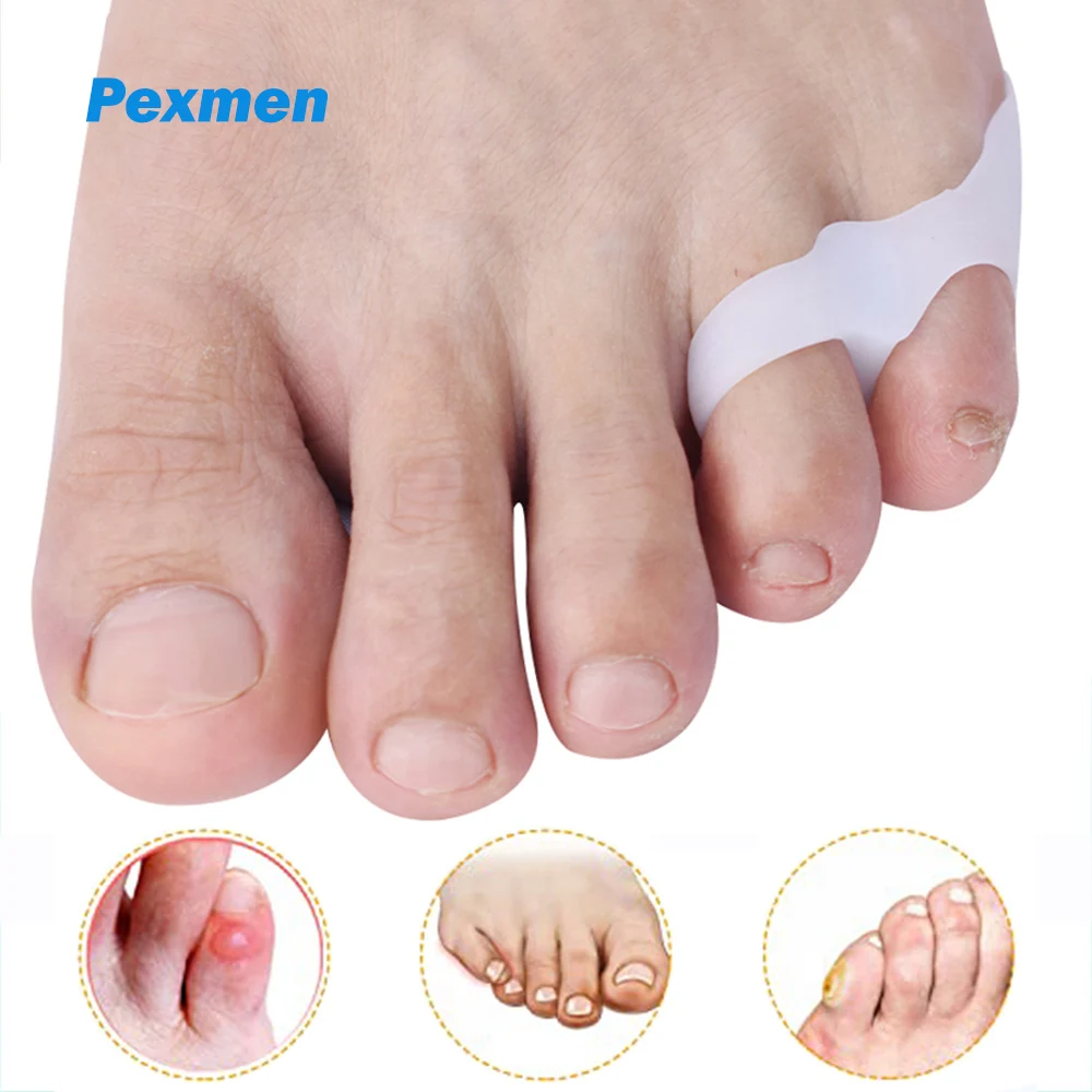 

Pexmen 2Pcs Pinky Toe Gel Bunion Protector Tailors Bunion Toe Separator Spacer for Foot Pain Relief Corns Callus and Blisters