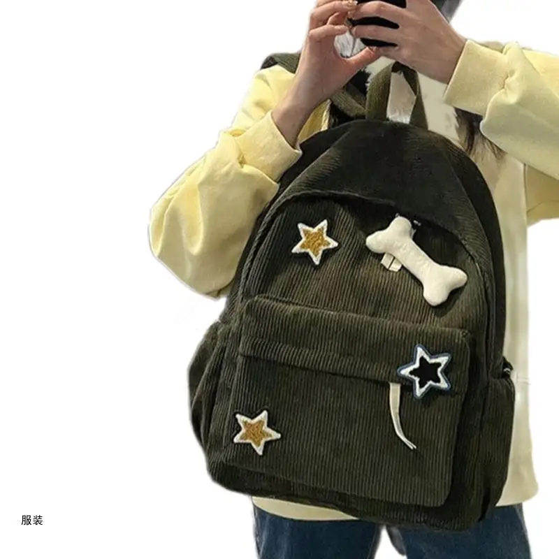 D0UD Стильный эстетический рюкзак со звездным узором сумка для книг ноутбука