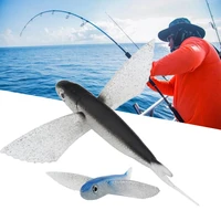 1pc 21cm 124g bionic flying fish artificial fishing lure seawater bait boat trolling tuna mackerel soft baits fishing accessory