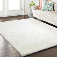 carpet for living room modern soft fluffy rabbit hair plush bedside floor mat bedroom decoration washable kids furry fur rug