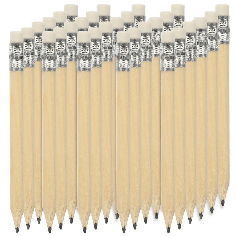 S 10cm Non Sharpening Erasable Wooden Writing Office Small Golf Drafting