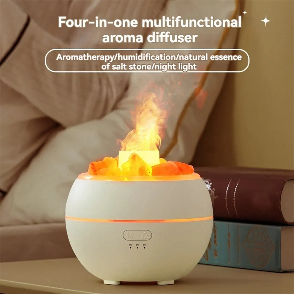 X09A Увлажнитель воздуха с соляным камнем и LED-подсветкой, USB-ароматерапия, ночник, увлажнитель воздуха для спальни, дома, рабочего стола. (art.: 3920dd3b442c8) - 3920dd3b442c8