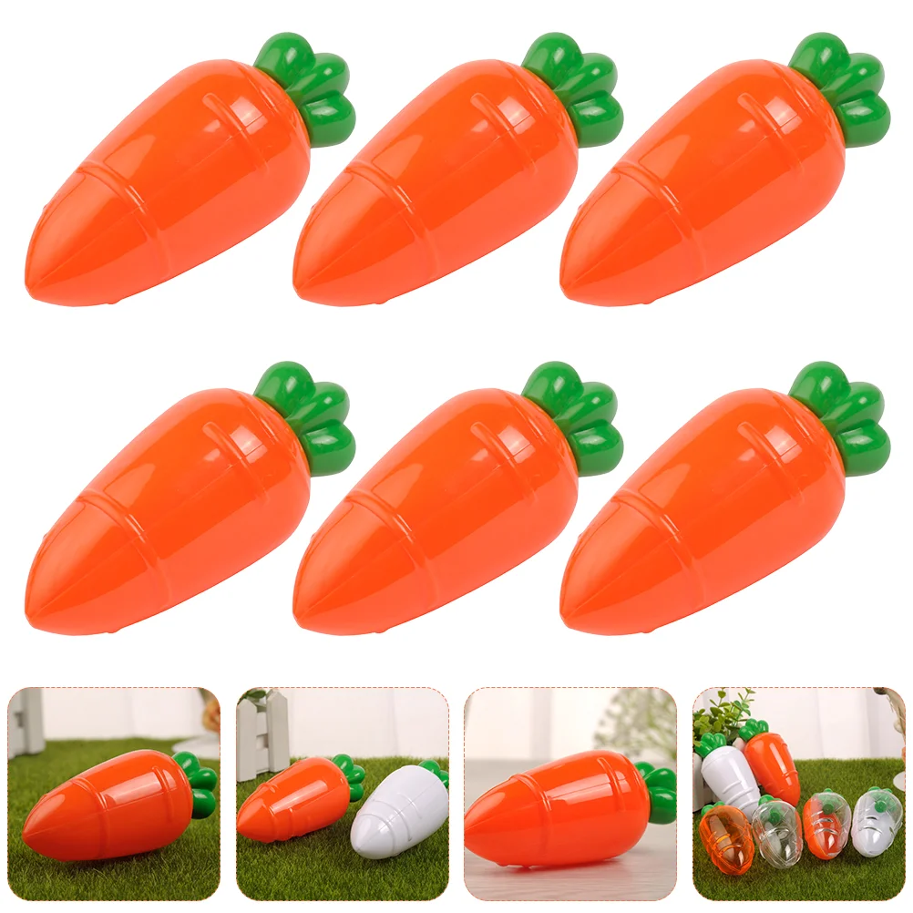 

6 Pcs Gift Boxes Candy Easter Basket Stuffers Carrot Toy Party Favor Wrap Supplies