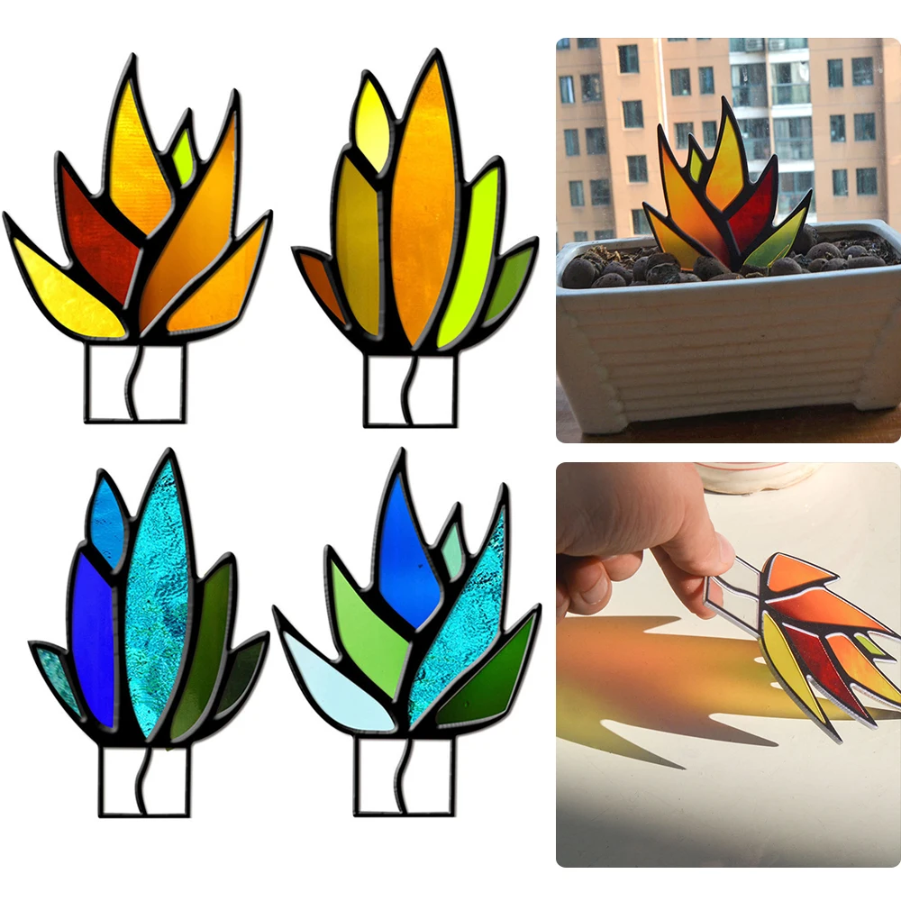 

Акриловый светильник Ловец горшечные растения Украшение солнца светильник Охотник за окном Панель украшения подвесное садовое подвеска-з...