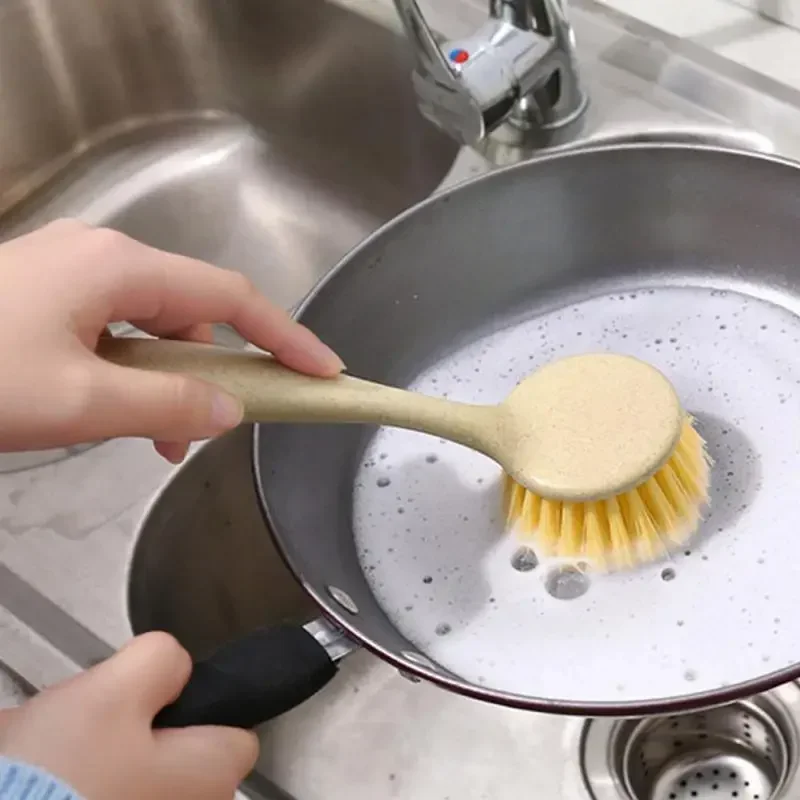 Long Handle Pot Brush Household Kitchen Cleaning Multifunctional Dishwashing Artifact Sturdy Innovative Home Clean Tools