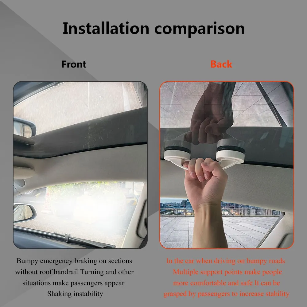 

For Tesla Model Y 2022 Model 3 2022 Accessories Safety Handles Car Suction Cup Handle Safety Grip Support Helping Grap