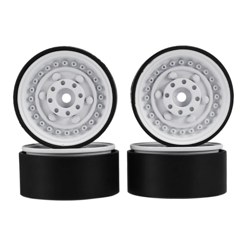 

4Pcs Retro Metal 1.9 Inch Beadlock Wheel Rim Hub For 1/10 RC Crawler Car Axial SCX10 90046 Traxxas TRX4 RC4WD D90 TF2
