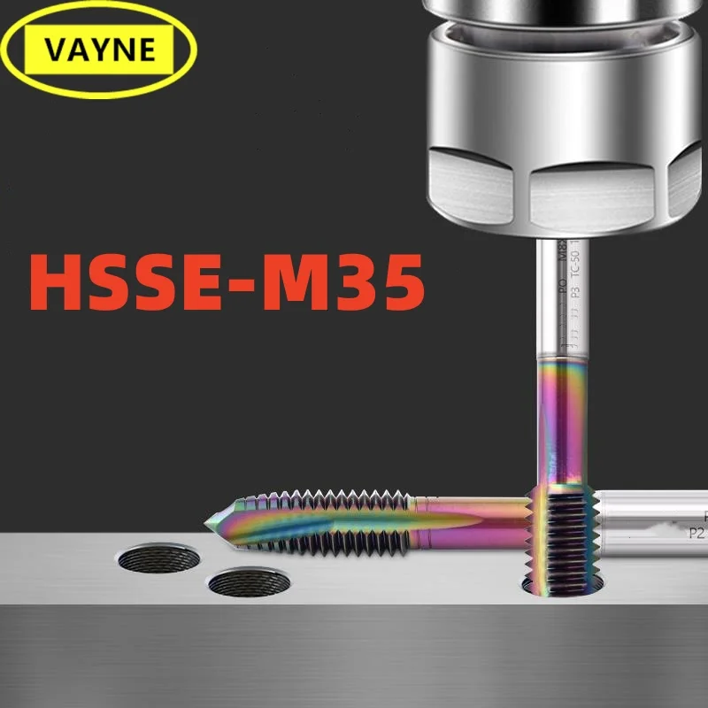 1 шт. HSSE-M35 JIS спиральный остроконечный метчик M1 M1.4 M1.5 M1.6M2M2.5M3M4M5M6M7M8M9M10M11M12M14M16M18M20M22 M24