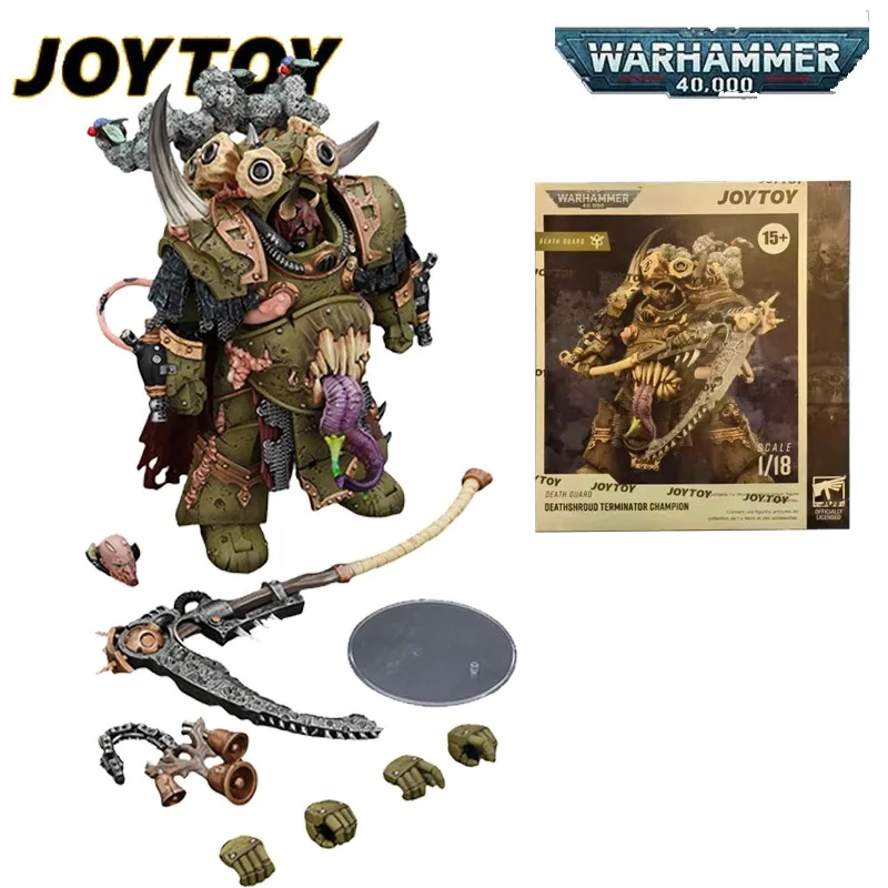 Фото Коллекционная подвижная фигурка JOYTOY: Отряд Смерти (Deathguard) из серии WARHAMMER 40,000, модель Терминатора в плаще смерти (Deathshroud), готовая к сборке, в подарок №5