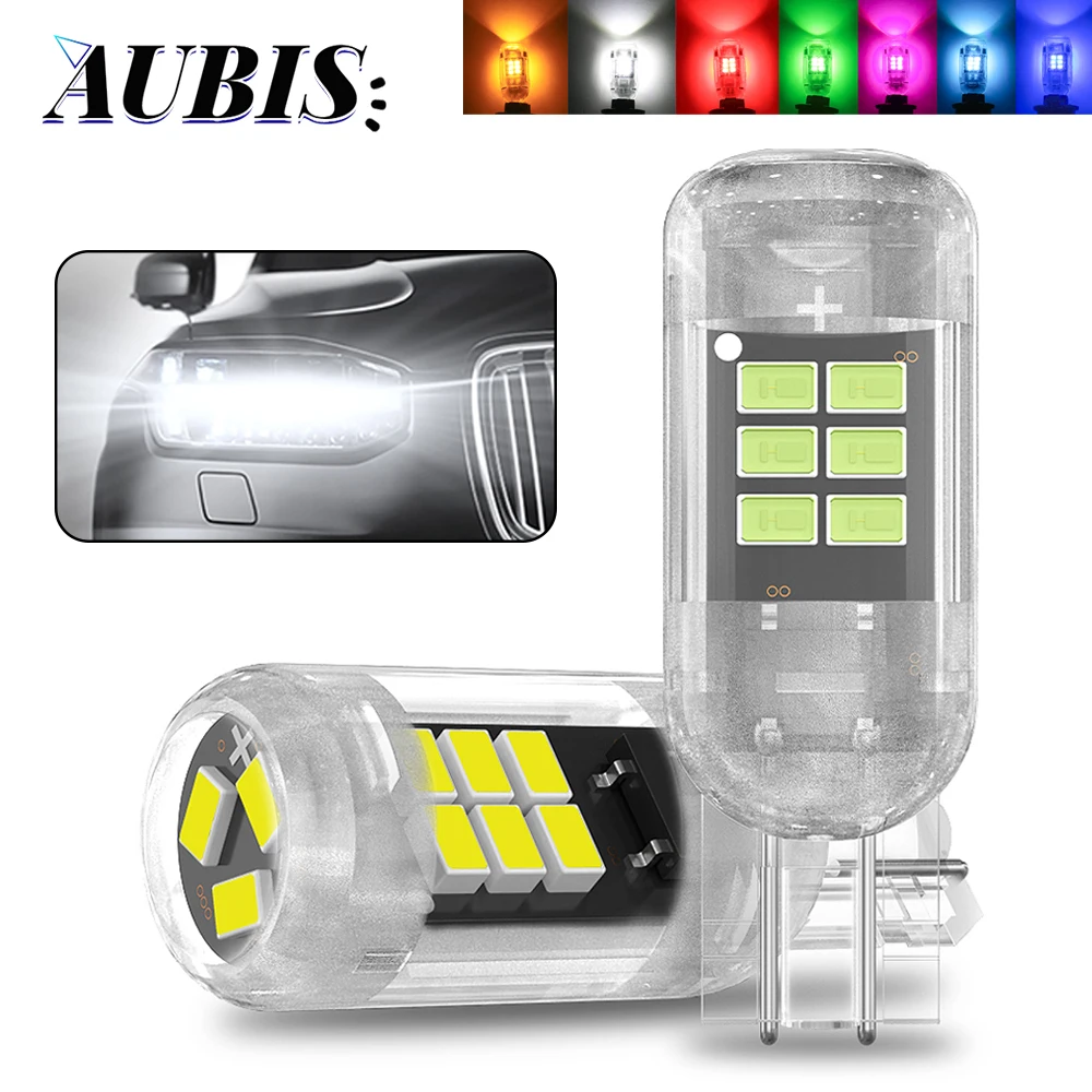 

High Bright LED Car Lights T10 W5W 194 Canbus For Auto Interior Reading Light License Plate Lamp 12V Diode Amber Red White