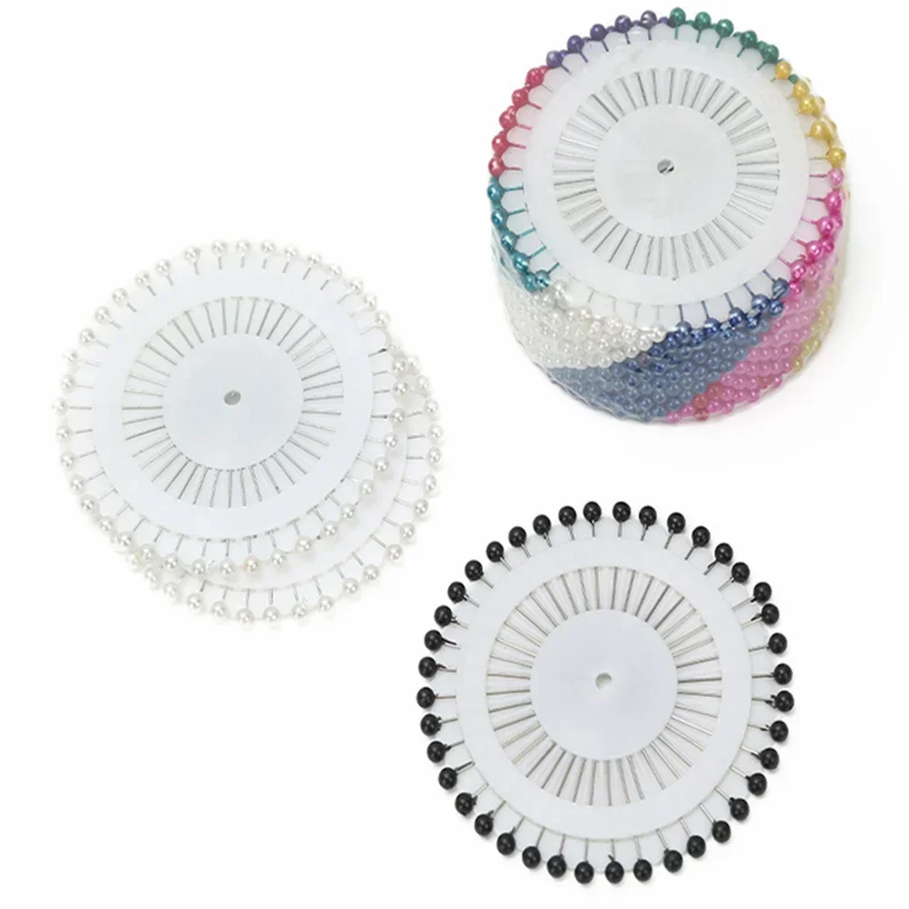 480 шт. цветных черно-белых игл для бусин с большой головкой фиксирующие