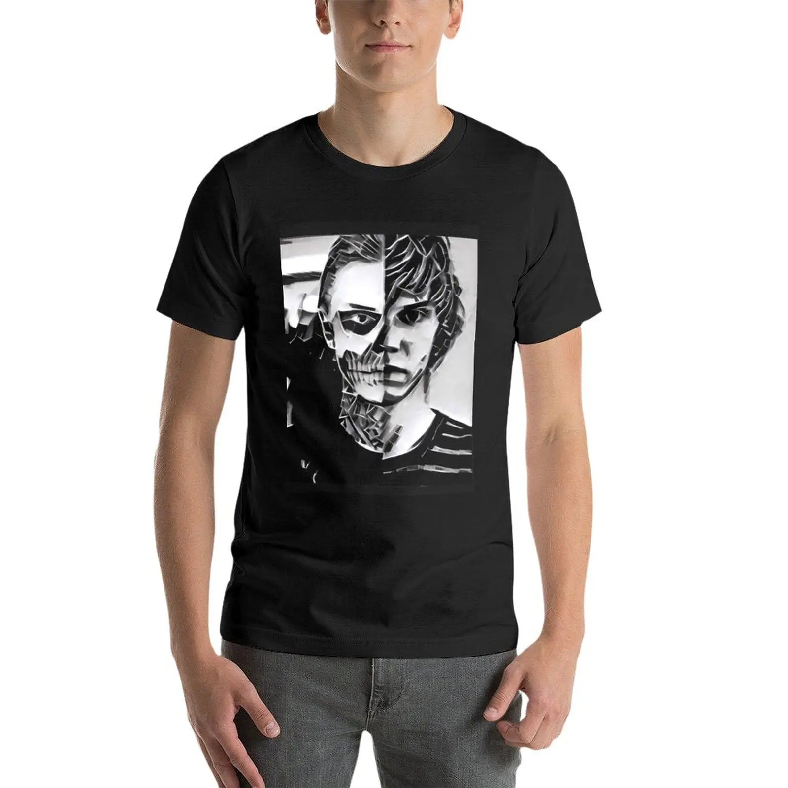 Футболка мужская оверсайз с принтом черепа Лэндона