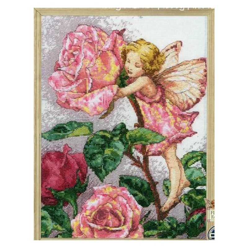 Amishop 14CT Cross Stitch Set Dreamy Fairy, Flower Fairies 36x45cm CS-073WM