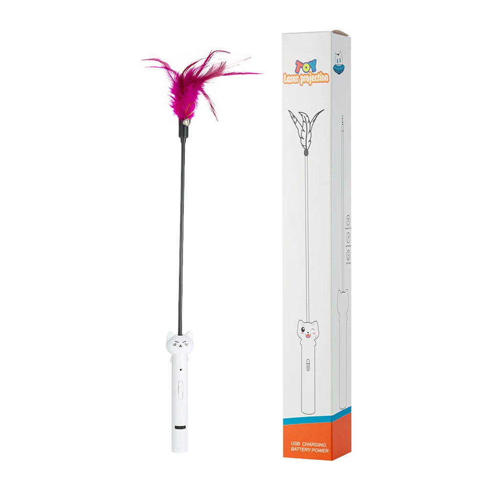 

Портативная Интерактивная кошачья палочка с USB-разъемом для кошек с инфракрасным излучением (белая)