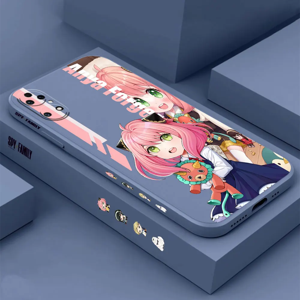 Japan Anime Spy x Family Phone Case For Huawei P60 P50 P40 P30 P20 Mate 50 40 30 20 20X 10 Colour Liquid Silicone Cover Funda