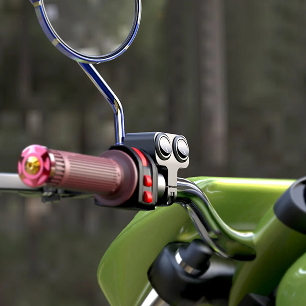 

Horn Switch Button Eletric Motorcycle Switch Motorbike Double Flash Electric Flameout Aluminum Alloy