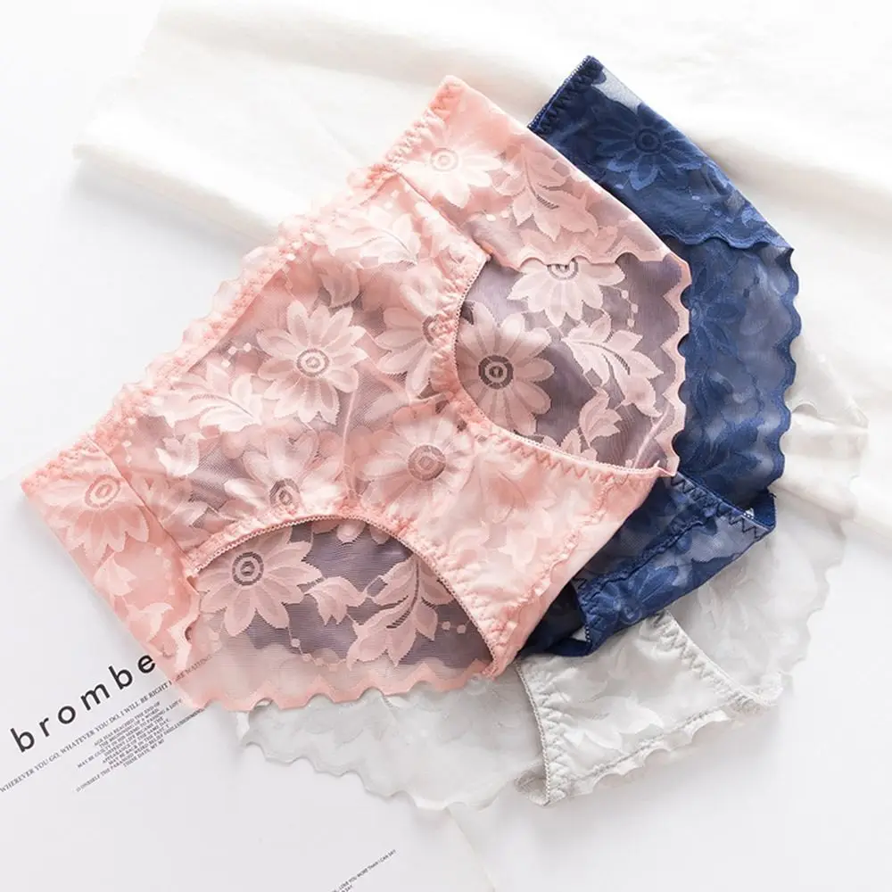 

Нижнее белье женское прозрачное с цветочным принтом, х/б