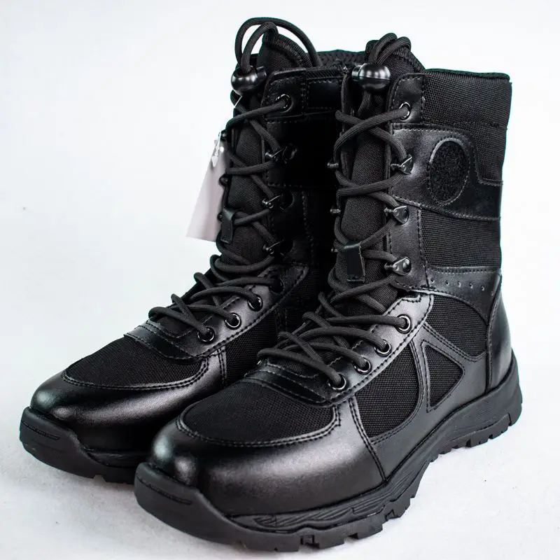 2022 Summer Breathable Boots Men's High-Top Combat Shock Absorption Non-Slip Outdoor Hiking Canvas Security Training Shoes