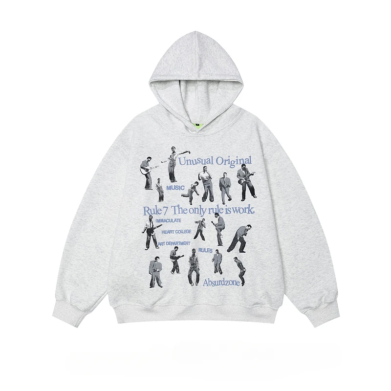 Женская свободная куртка с капюшоном Mu Xi серый свитер американской уличной