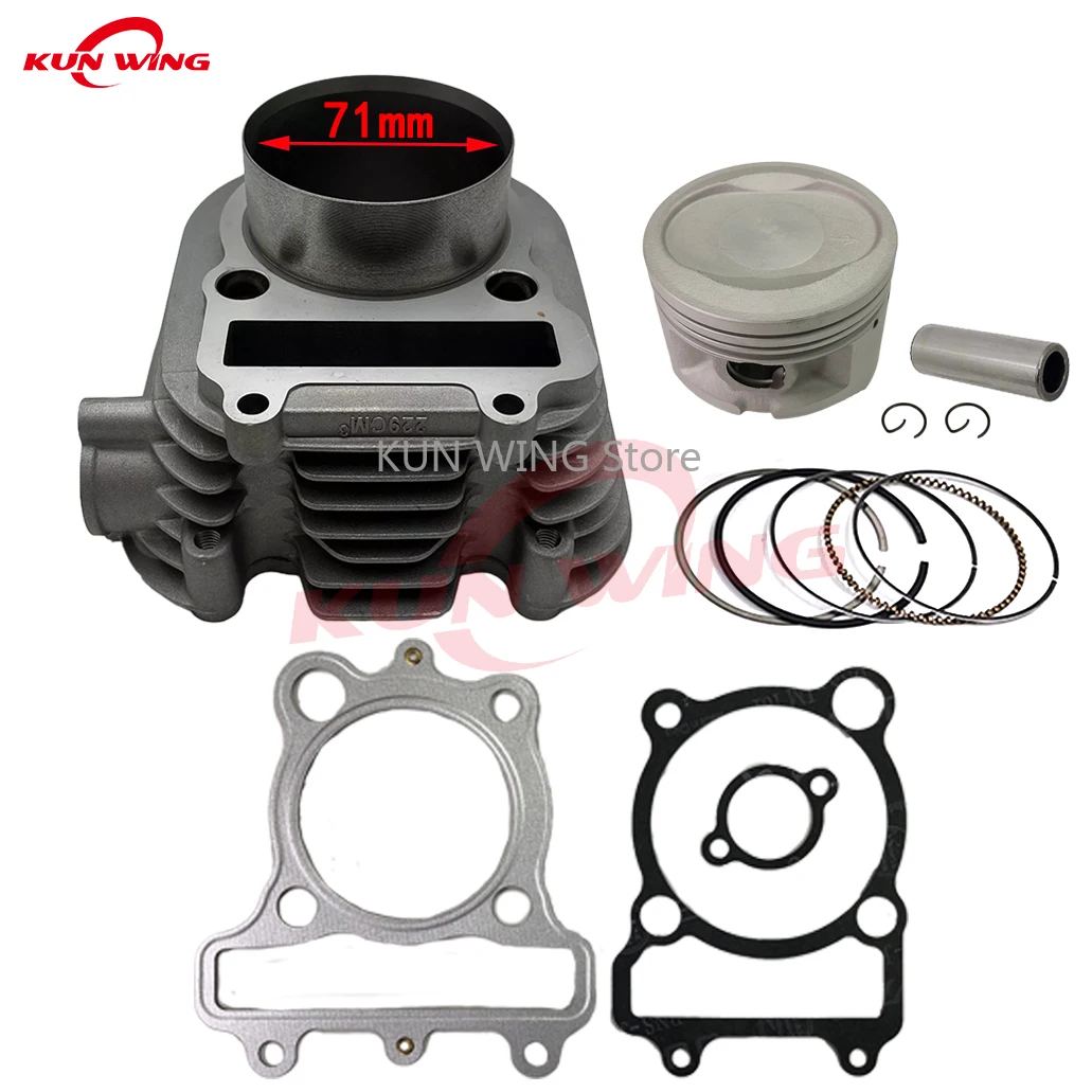 

Комплект цилиндров с отверстием 71 мм, поршень для Yamaha Bear Tracker 250 1999-2004 Timberwolf 250 1992-2000 YFM 250 YFM225 YTM225 YFB250 229см3