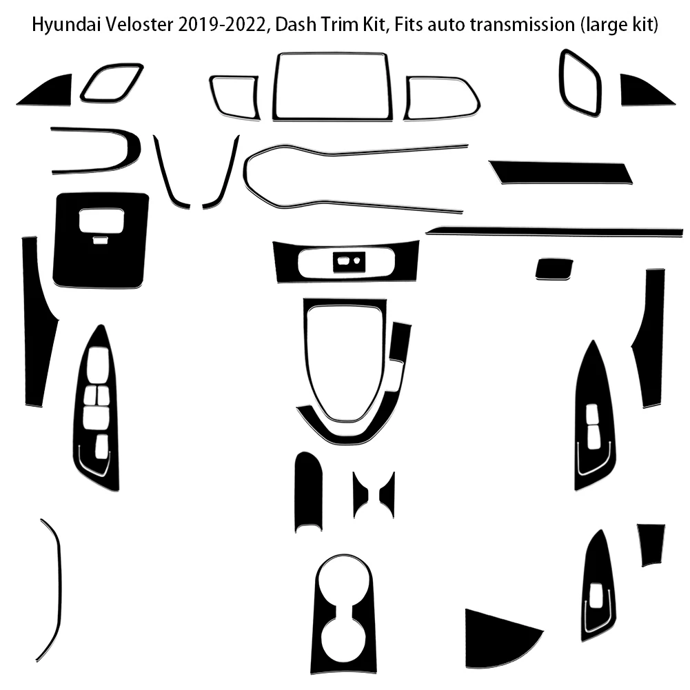 Новинка Авто keskkonsooli rooliratas черный глянцевый АБС-пластик для Hyundai Veloster JS 2019 2020