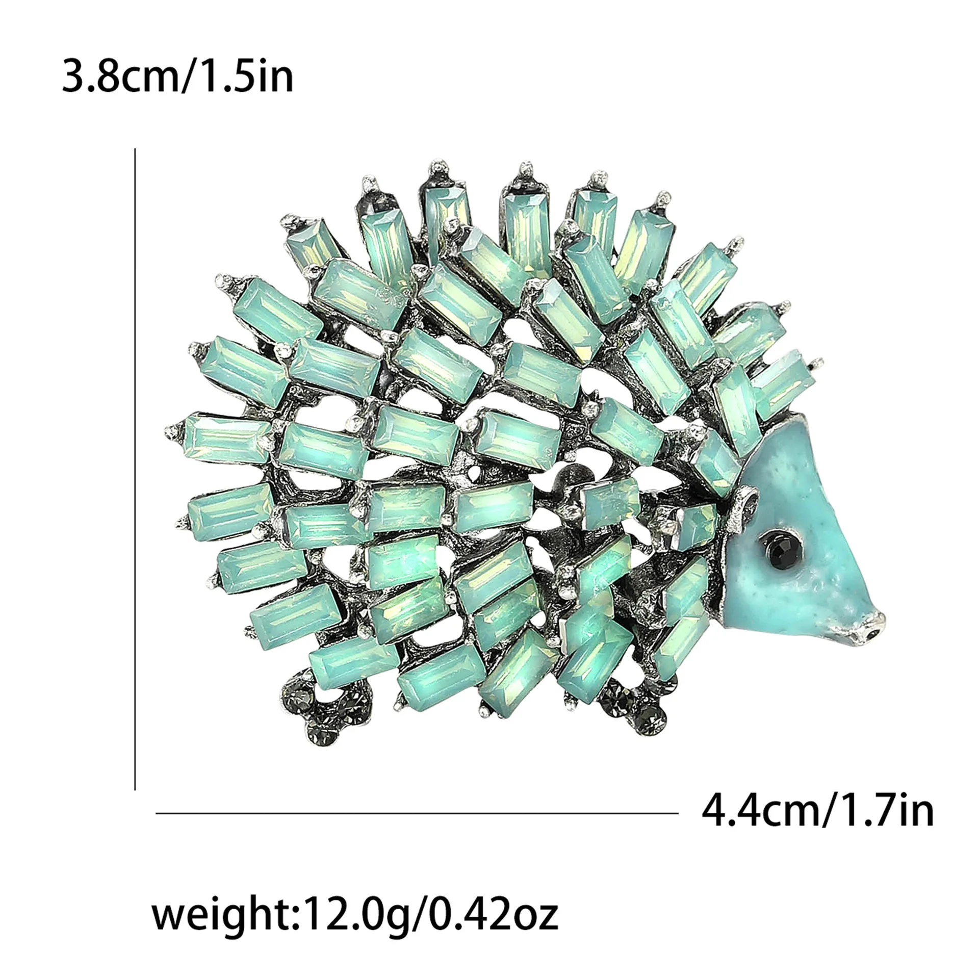 Брошь еж Rhindiamond