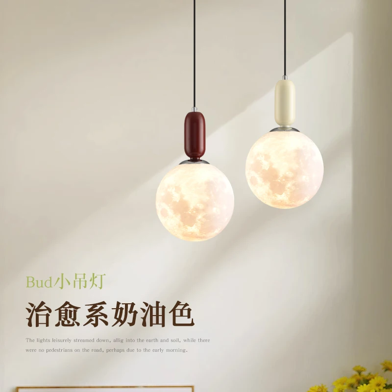 Стеклянные подвесные светильники в форме шара Луны для столовой кухни
