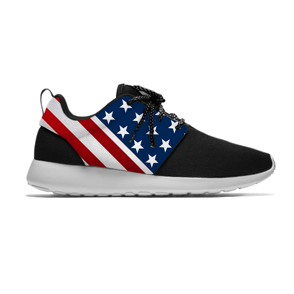 

US USA America American Flag Stars Patriotic Pride Sport Running Shoes Casual Breathable Lightweight 3D Print Men Women Sneakers