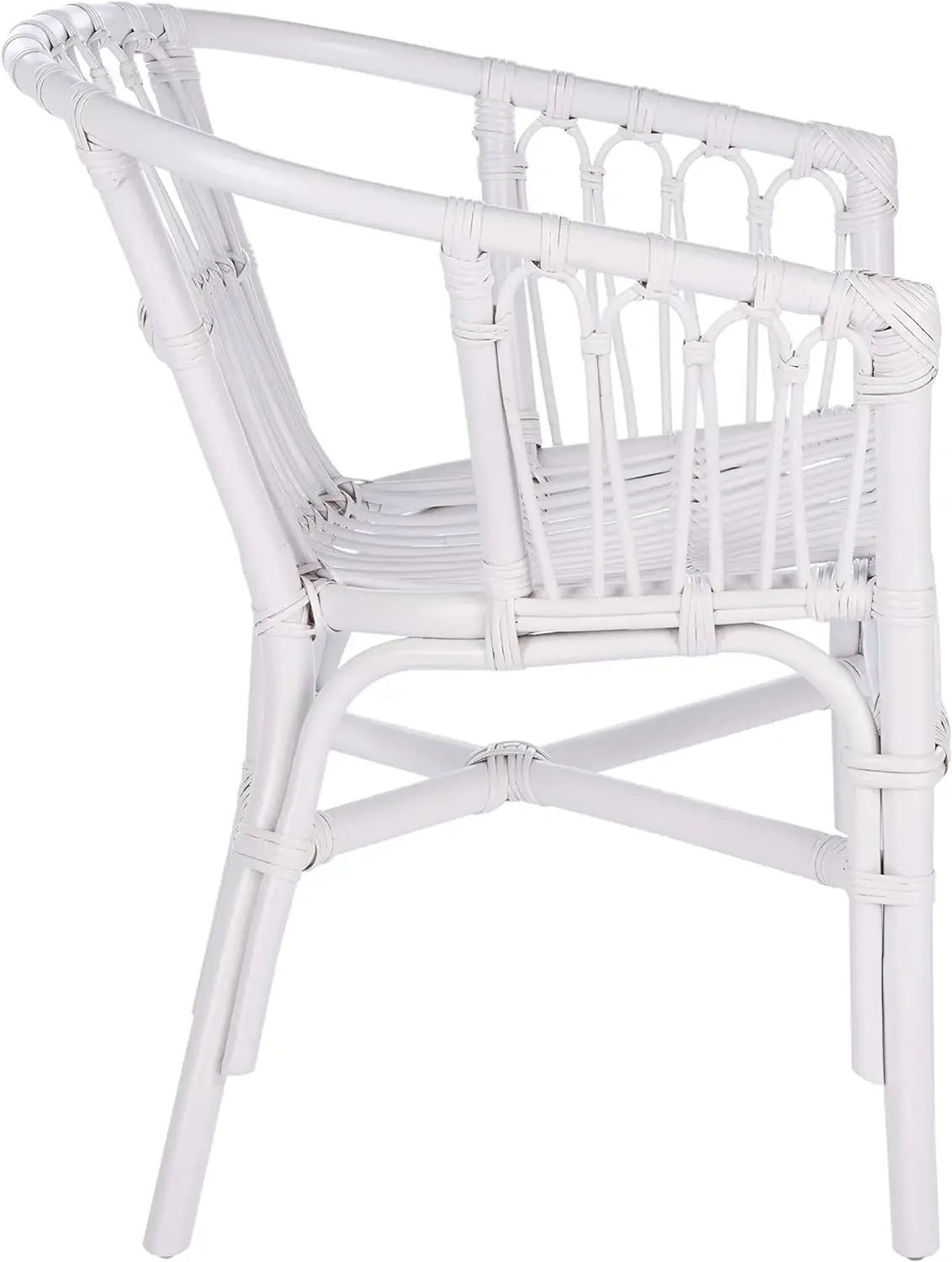 Safavieh Home Adriana Прибрежный белый ротанг (набор из 2 шт.) Стул с акцентом 0