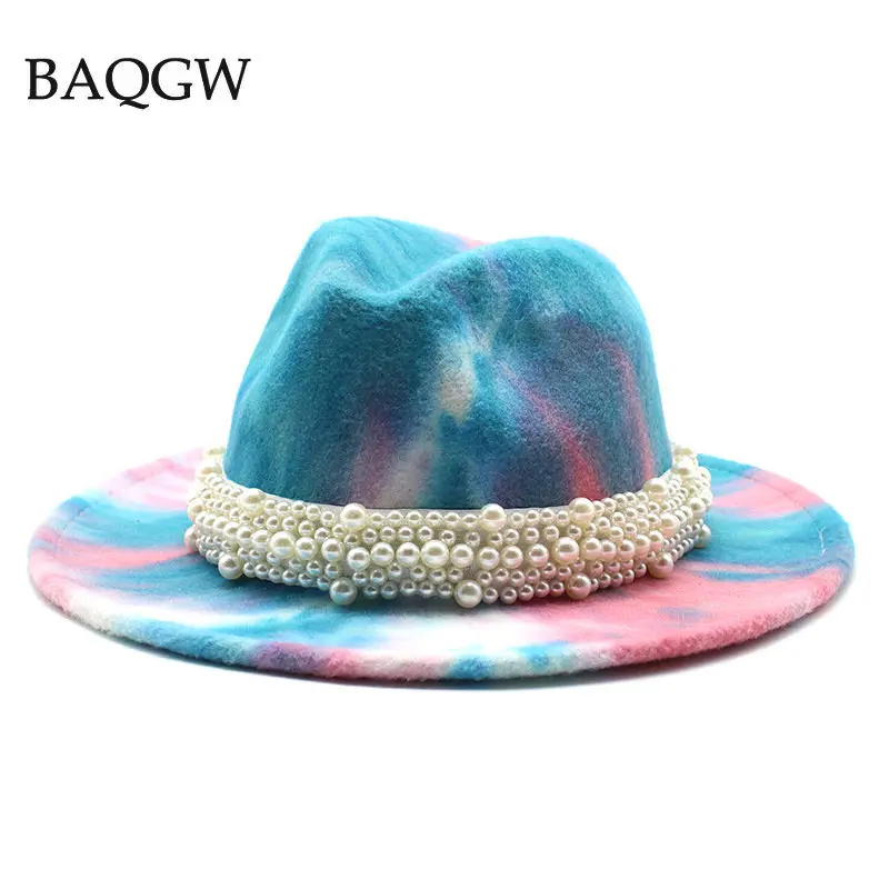 

Оптовая цена, шляпа для женщин, окрашенная в завязку шляпа, 3d окрашенная фетровая шляпа, модель шляпы, шляпа с широкими полями для фотосъемки