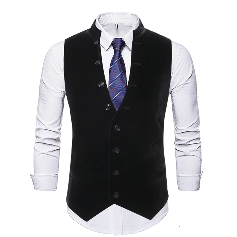 

Men Suit Vests for Men Slim Fit Mens Suit Vest Male Waistcoat Gilet Homme Casual Sleeveless Business Jacket Men Gentleman Vest