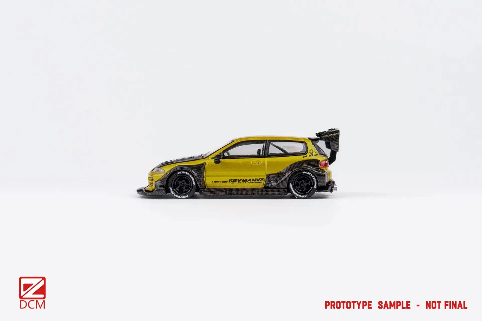 **Предзаказ ** Модель DCM 1:64 Kevmannz Civic EG Тайская индивидуальная версия Золотая литая