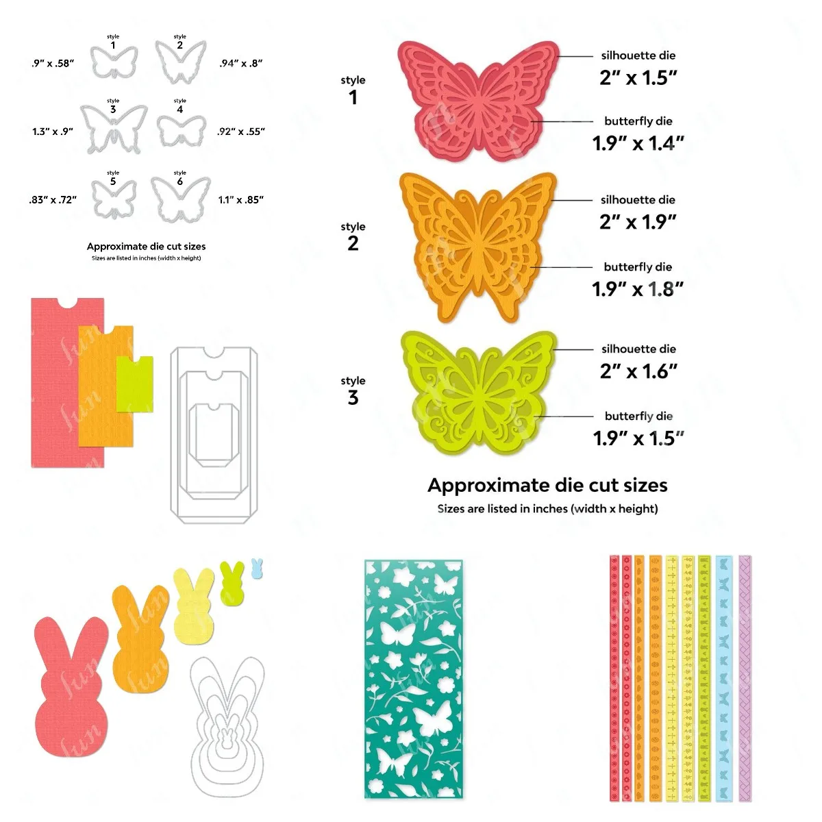 

2022 Newest Pockets Spring Floral Butterflies Bunnies Metal Cutting Dies Diy Scrapbooking Diary Paper Craft Blade Punch Stencils