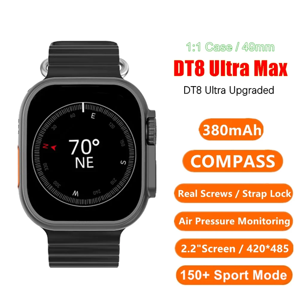 

2023 New DT8 Ultra Max Smart Watch Series 8 49MM NFC Waterproof Health Monitoring Heart Rate Bluetooth Call Sport Smartwatch Men