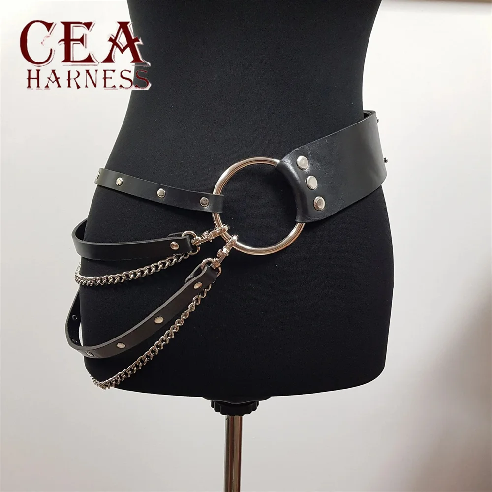 Sexy Leather Garter Belt Stocking Suspender Erotic Lingerie Waistband Women Leg Strap Harness Sword Belt Gothic Bdsm Bondage