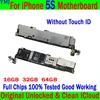100% Original Unlock Free Icloud For iPhone 5 S 5S Motherboard 16gb 32gb 64gb With/No Touch ID Logic Board Good Tested Working 4