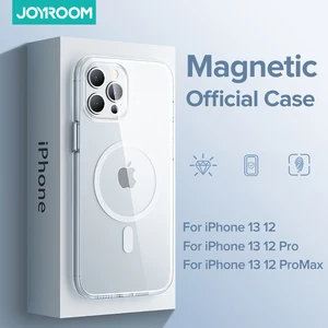 Магнитный чехол Joyroom для iPhone 13 12 Pro Max, прозрачный чехол для iPhone 13 Pro Max, чехол с беспроводным зарядным устройством, Магнитная задняя крышка