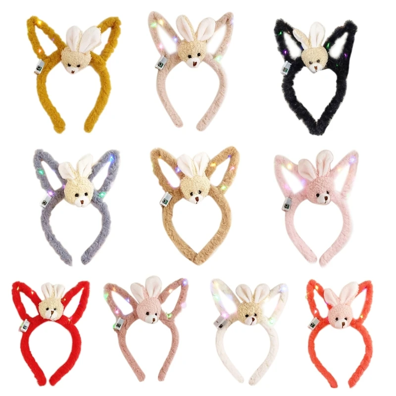 

Light Up Hairband Cartoon Girl Plush Hairhoop Festival Costume Props