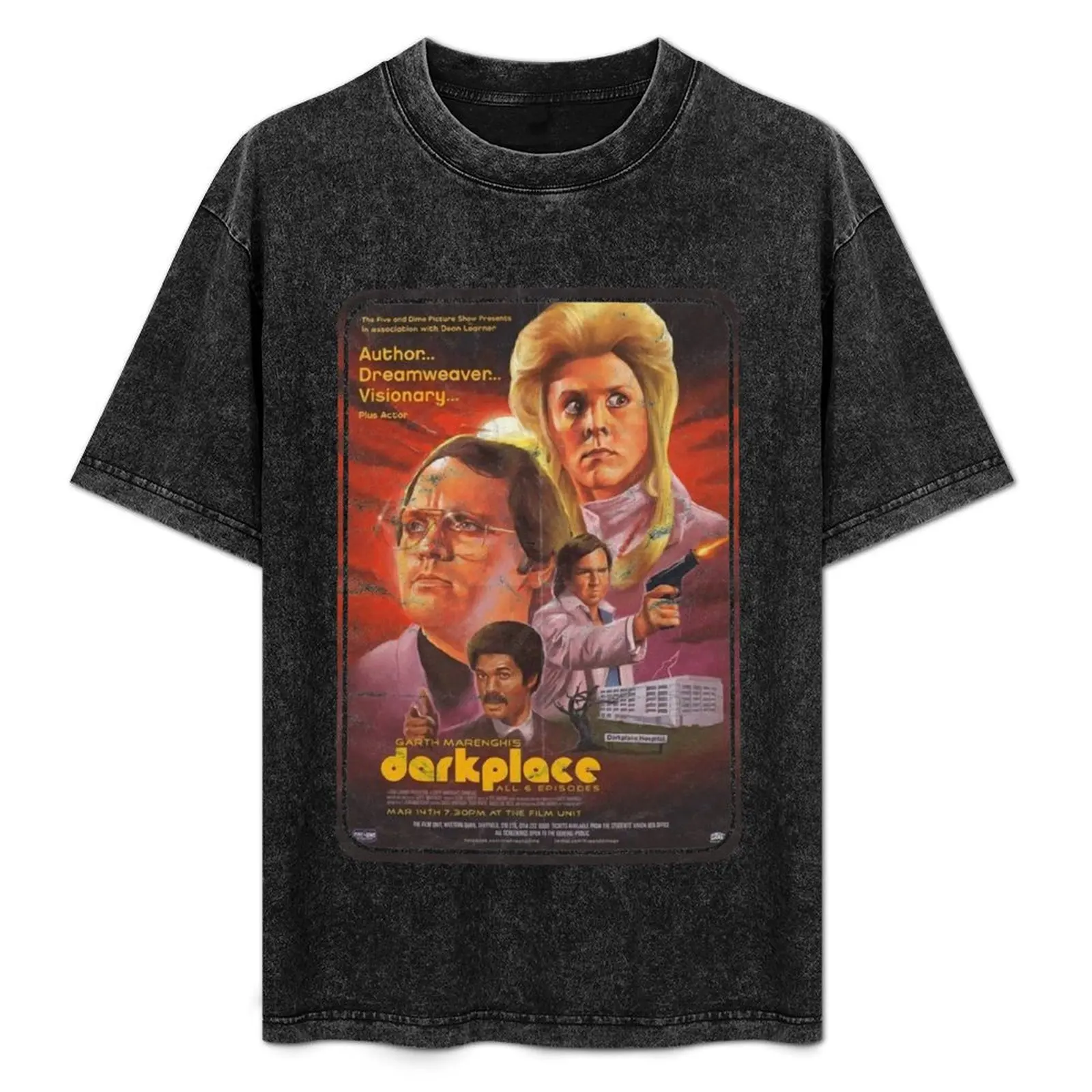 Фото Футболка Garth Marenghi - Darkplace (с эффектом потертости), большой размер, базовая повседневная футболка №1