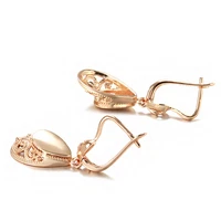 womens rose gold multipurpose exquisite jewelry earrings daily water drop pendant hollow out