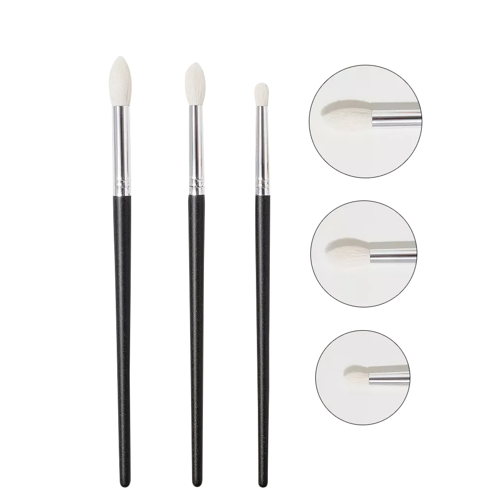 

3 Pcs Goat Hair Tapered Crease Blending Brush Eyeshadow Make Up Cosmetic Kit Maquiagem Smudge Eye Makeup Brushes