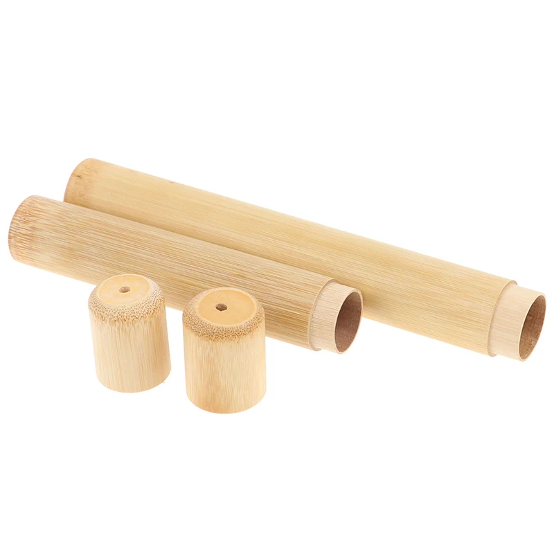 

1PC Toothbrush Wooden Case Tooth Brush Soft-bristle Bamboo Fibre Holder Handle Tube