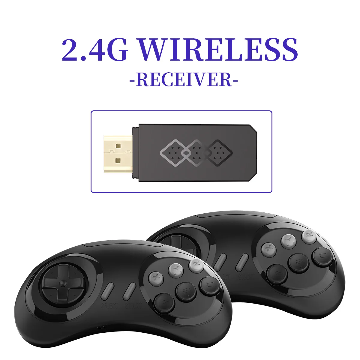 

Game Console HD Wireless 16 Bit MD Support Double TV HDMI With 2.4G Wireless Handle Nostalgic Retro Mini Game Console