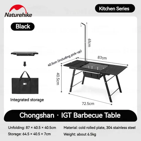 Naturehike Mountain-IGT гриль-стол из нержавеющей стали