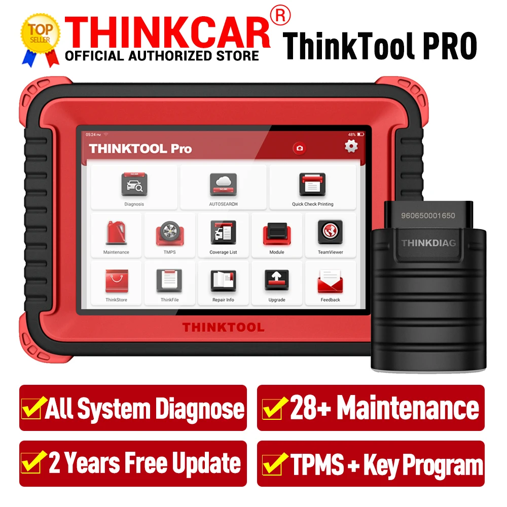 

THINKCAR Thinktool Pro Auto OBDII Diagnostic Tool Full System ECU Coding Active Test Key Fob Programming Professional Scanner