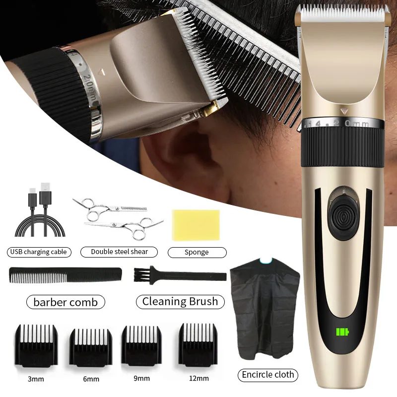 Enlarge Professional Hair Trimmer For Men Beard Trimmer Machine for Shaving Hair Clipper Hair Cutting Machine Beard Trimmer Fast Charge
